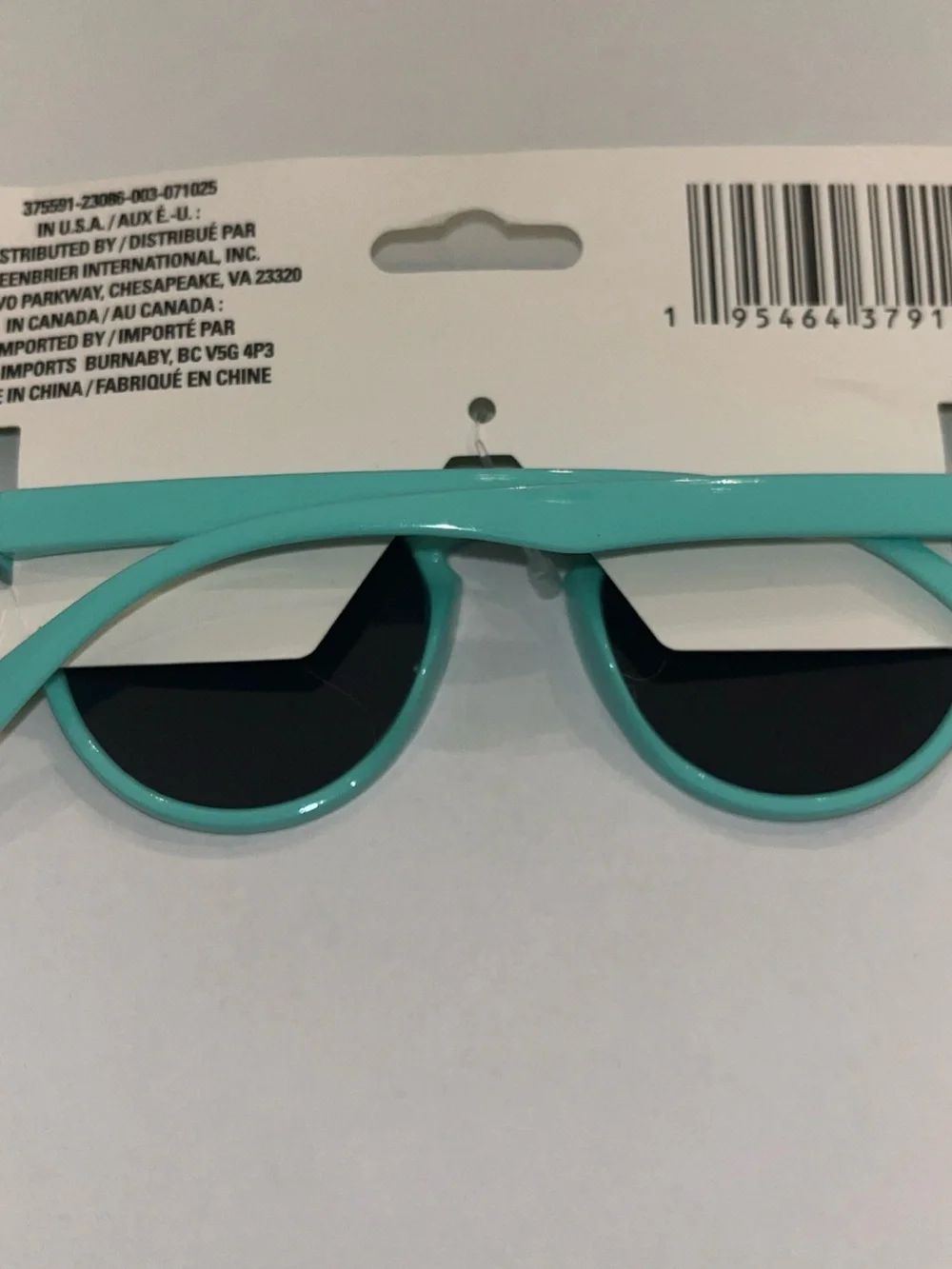 Children's Round Turquoise Sunglasses with UV Protection